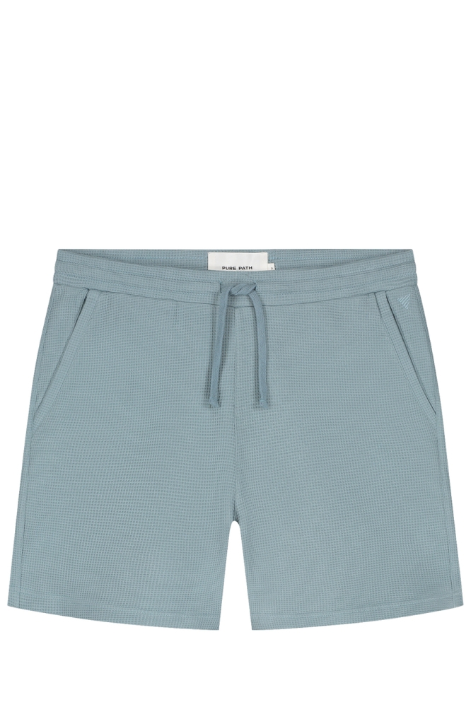GESTRUCTUREERDE KORTE BROEK 25010523 93 BLUE GREY